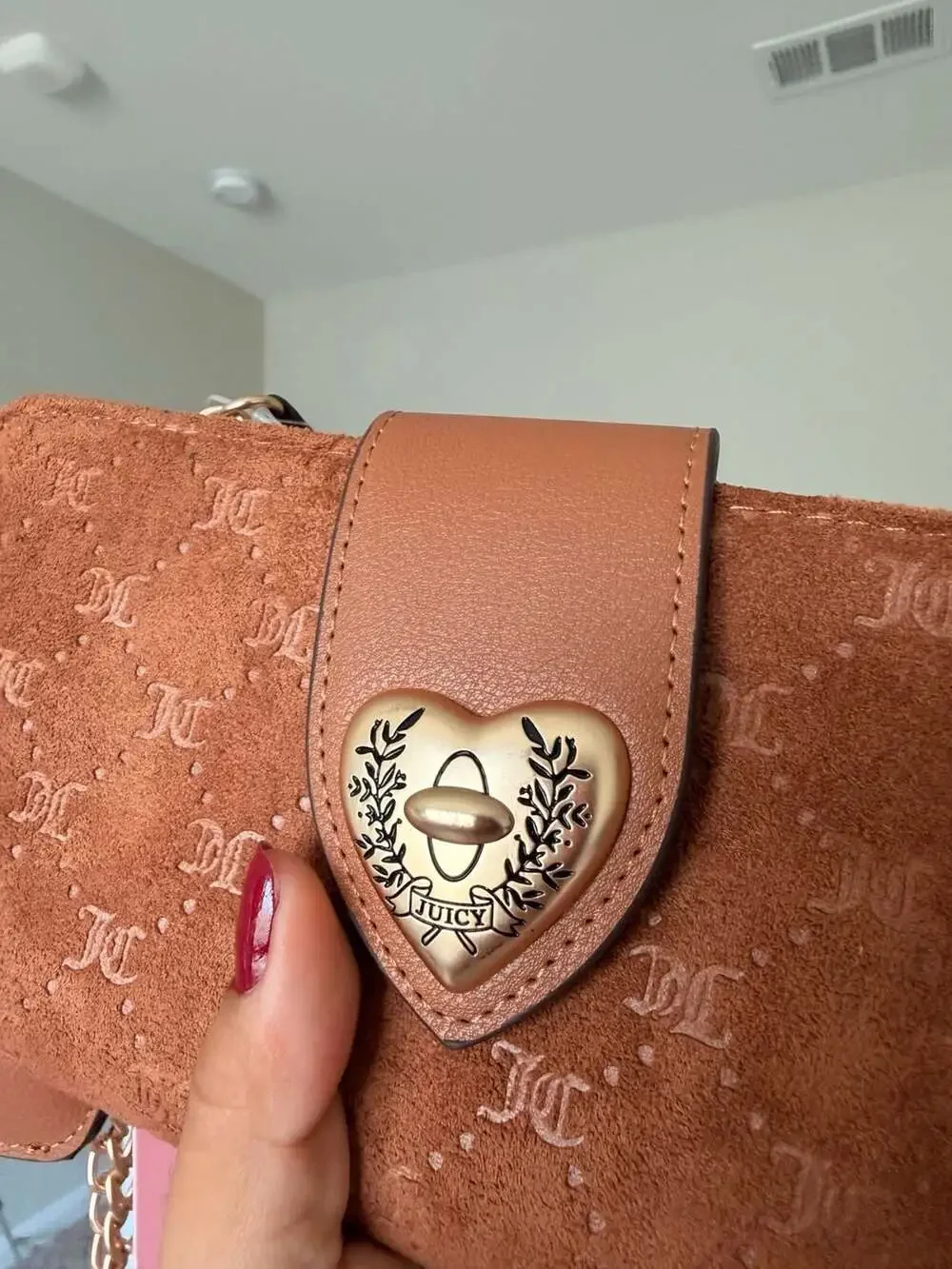 Juicy Couture Spirit of Love Bifold Tab Wallet Cinnamon